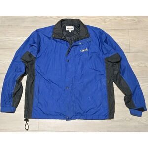 Snake Eyes Apparel Men's Nylon Jacket  Size M Blue With Black Trim